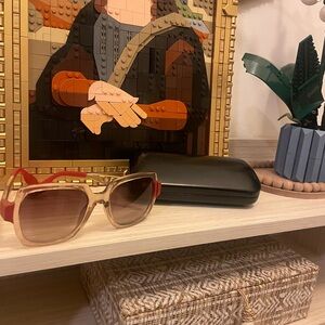 McQ by Alexander McQueen Red and Gold Sunglasses